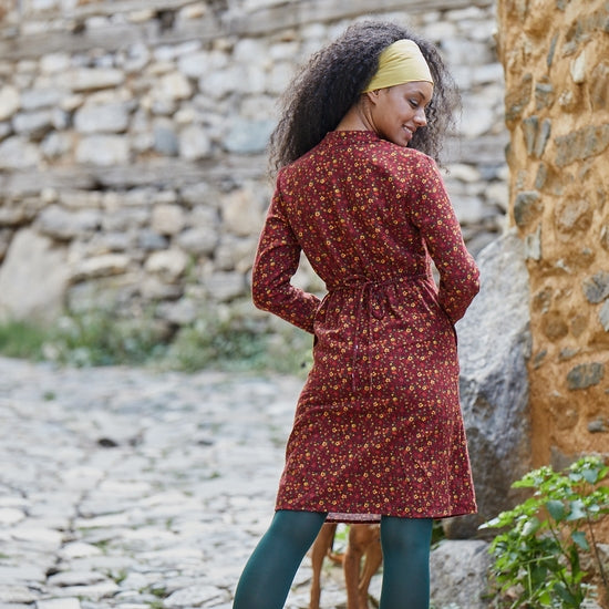 Long Sleeve Floral Winter Dress