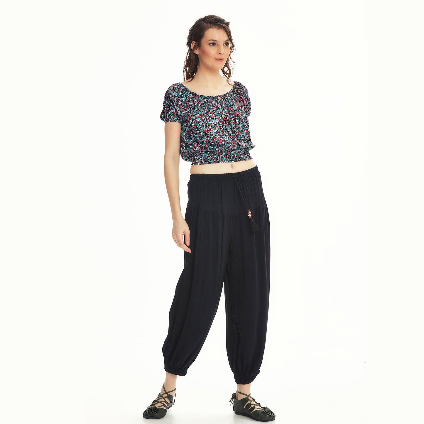 Drawstring Black Pants
