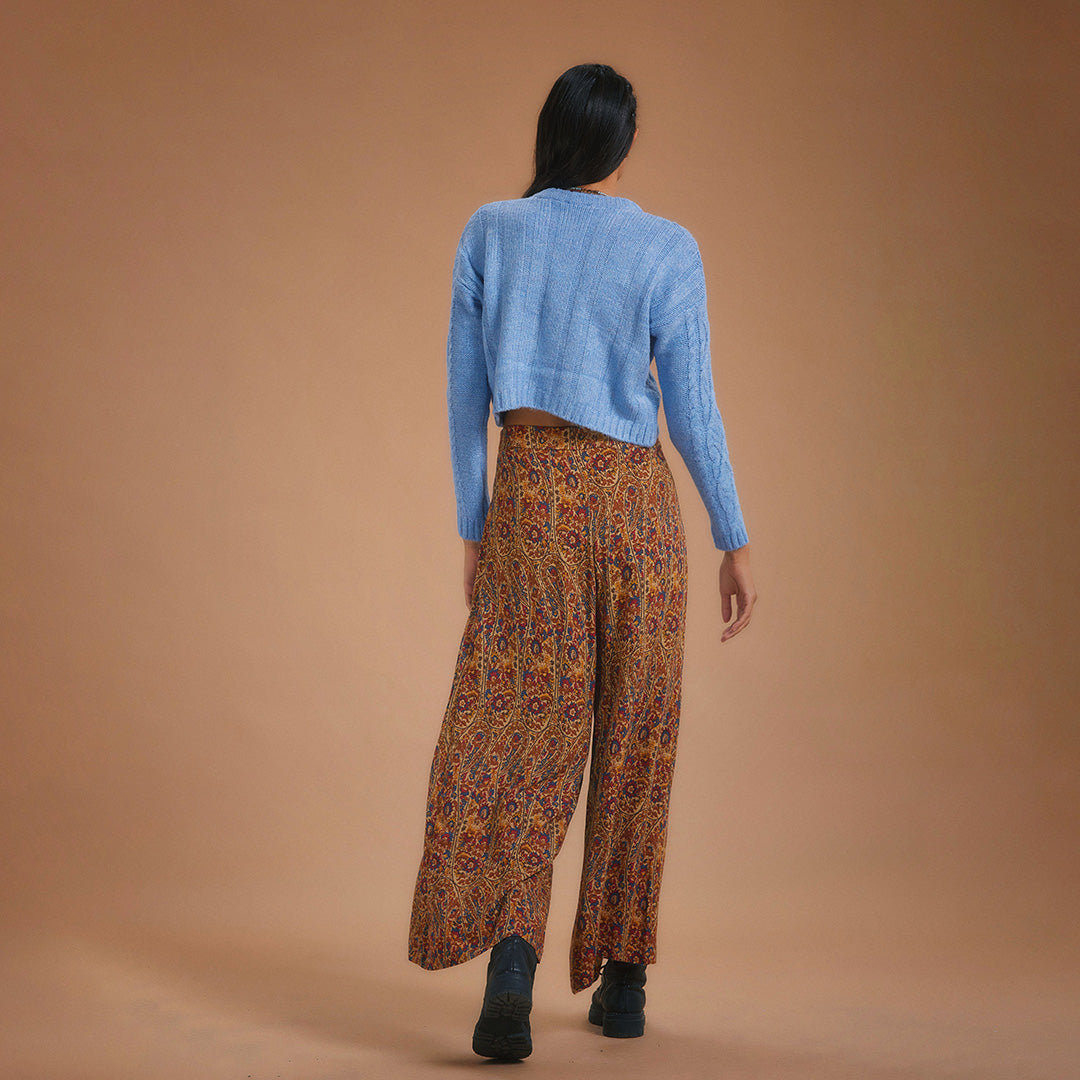 High Rise Wide Leg Pera Desing Palazzo Pants
