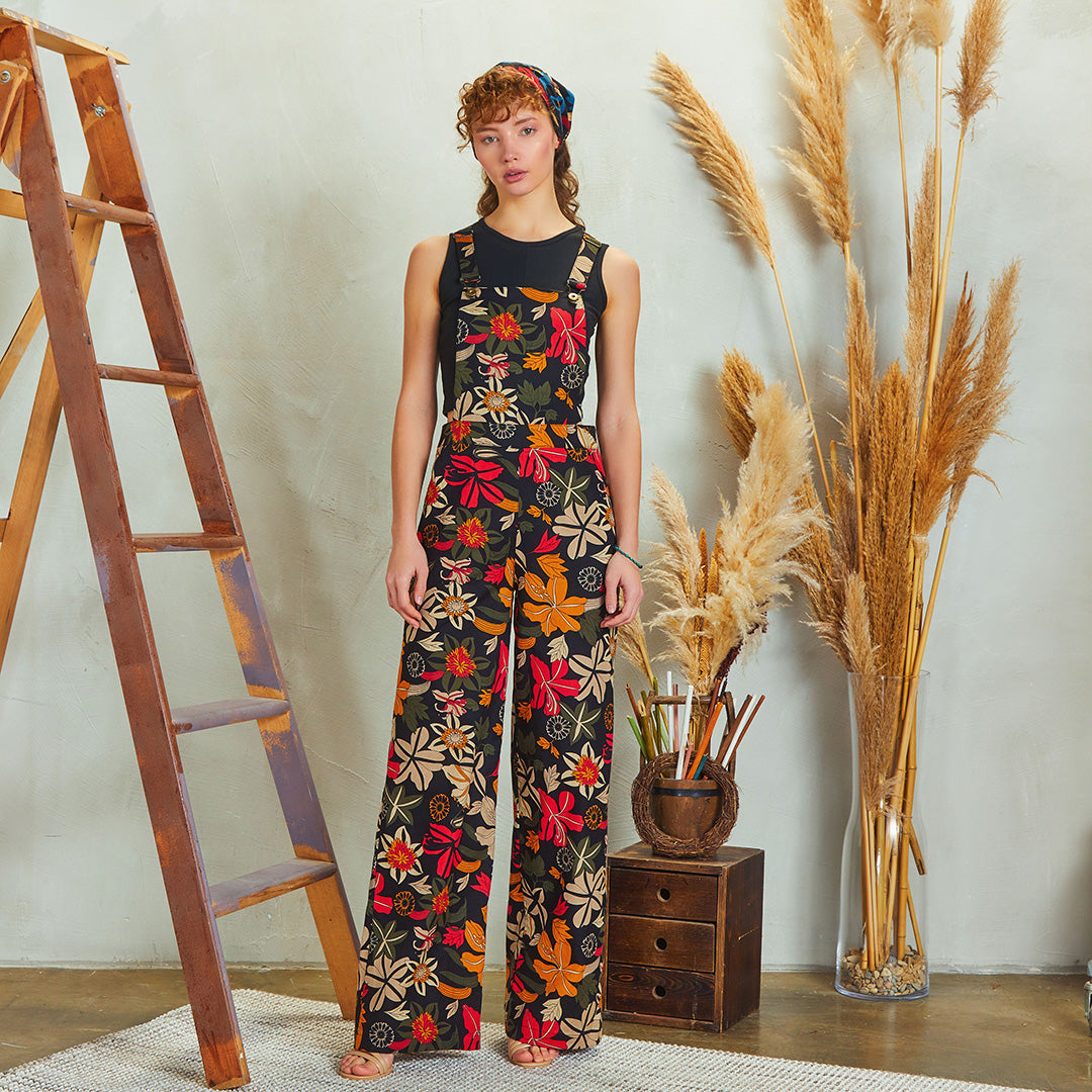 SHEIN Striped Floral Print Jumpsuit | eBay